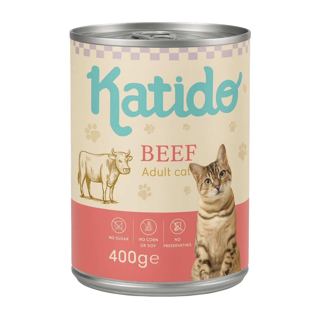 KATIDO wołowina mokra karma dla kota 400g