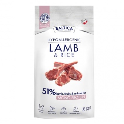BALTICA NUTRACEUTIC Hypoallergenic Lamb & Rice M 3kg — zdjęcie 1 z 2