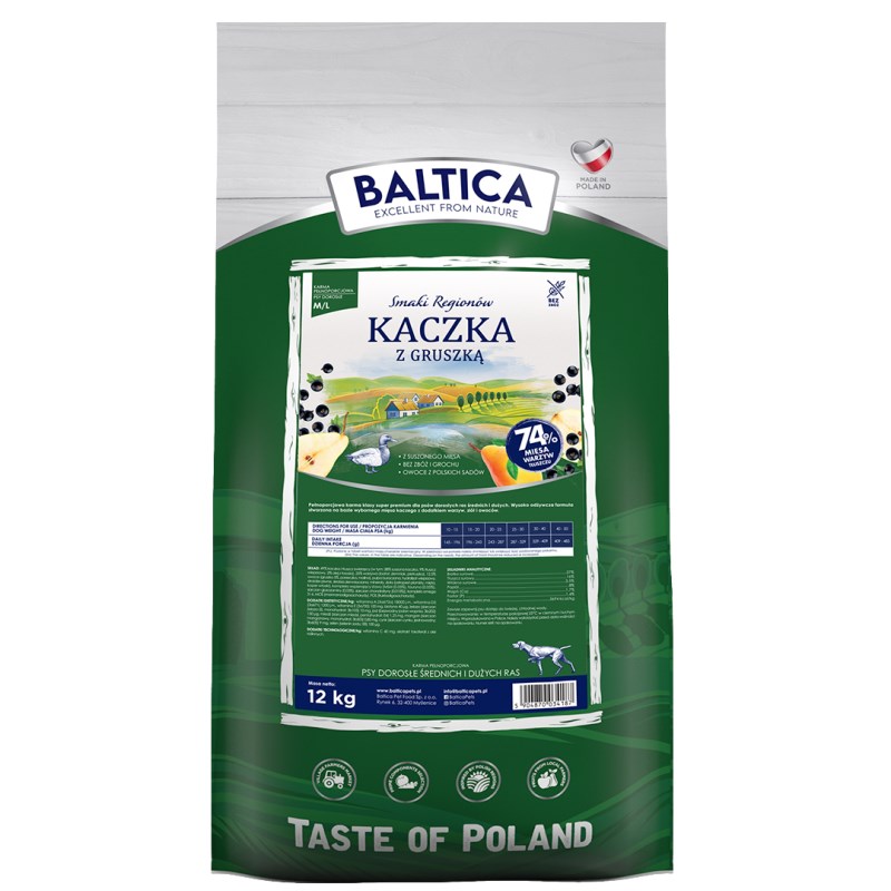 BALTICA SMAKI REGIONÓW Kaczka z gruszką M/L 12kg — zdjęcie 1 z 2