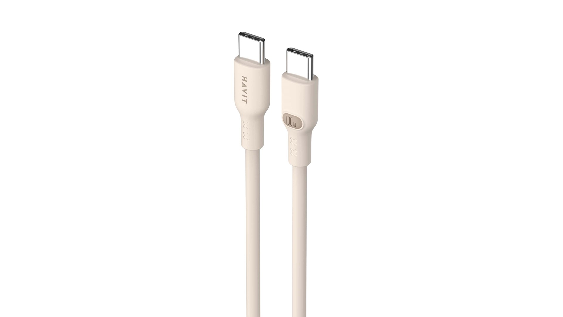 Kabel Havit Typ C CB6284 2.0m Beżowy — zdjęcie 1 z 4