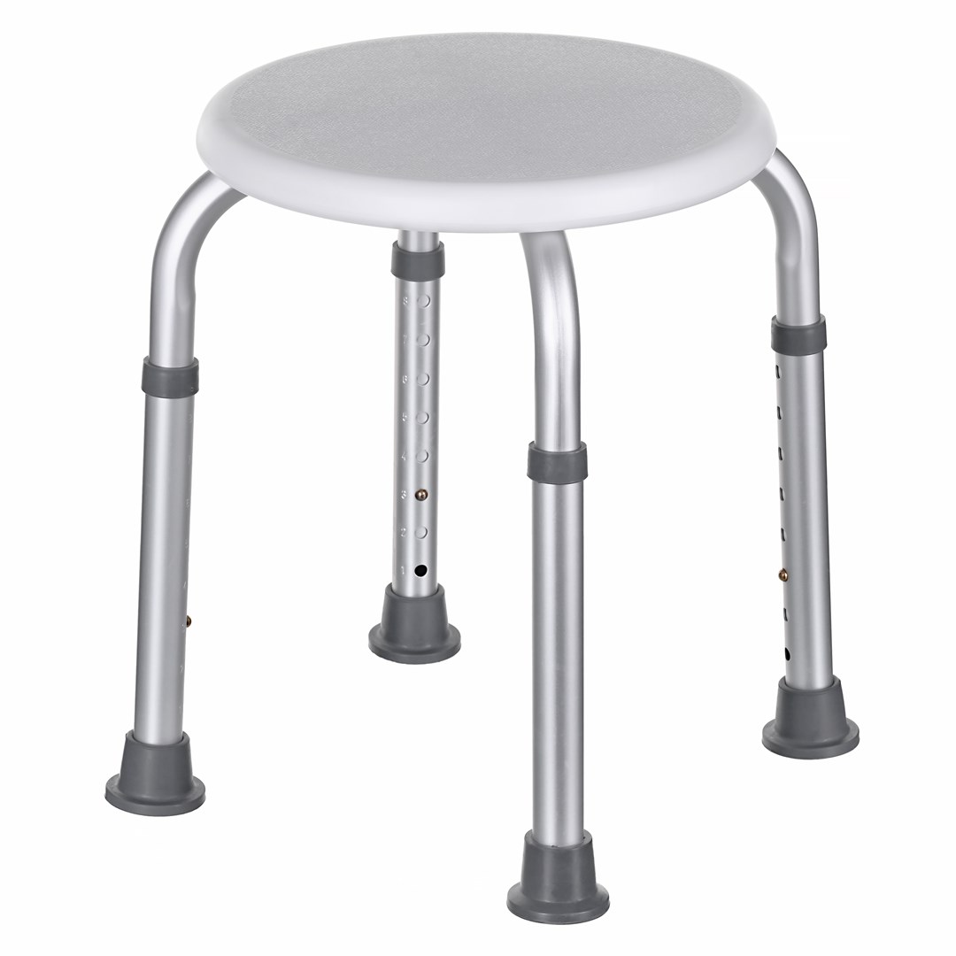 Taboret prysznicowy okrągły aluminiowy — zdjęcie 1 z 8