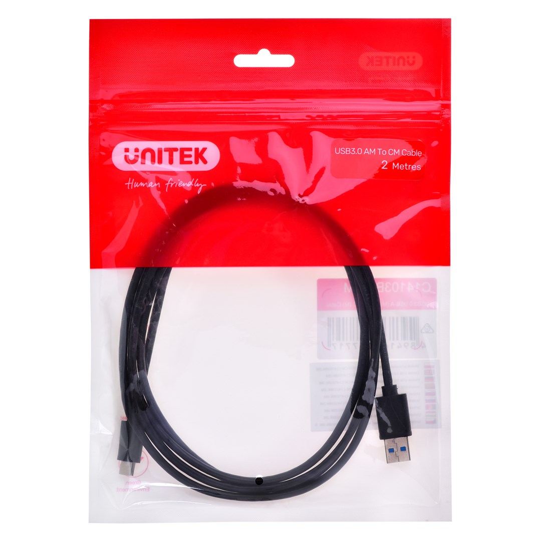 UNITEK KABEL USB 3.1 TYP-A - TYP-C M/M 2M — zdjęcie 1 z 3