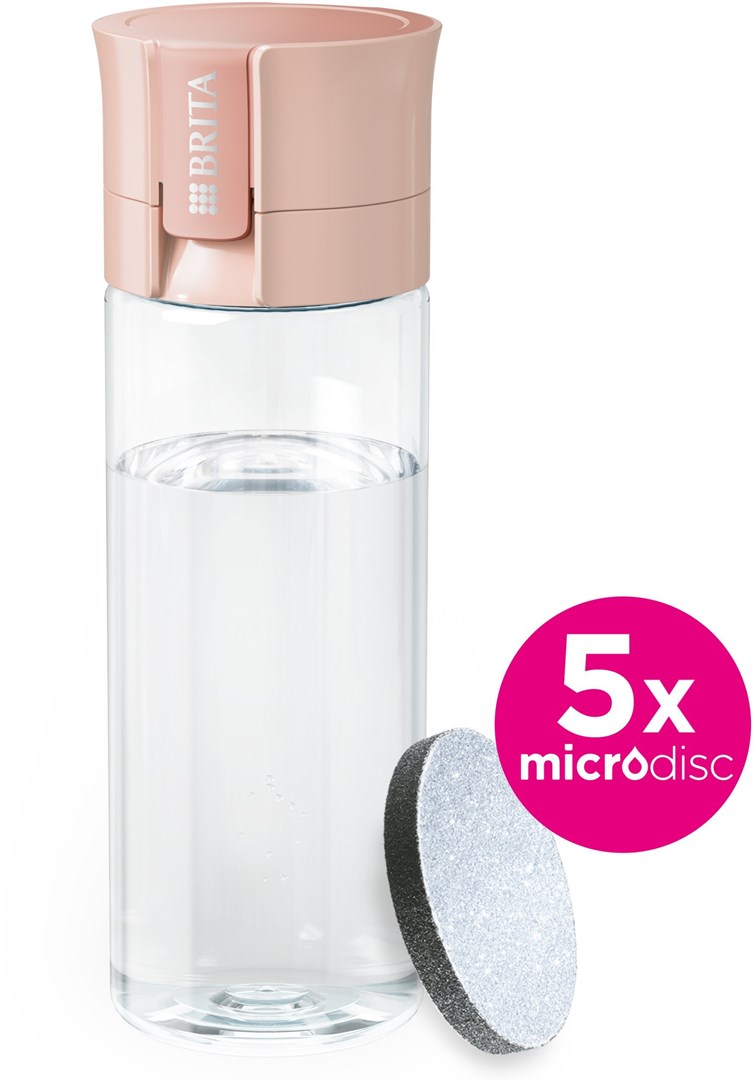 Butelka filtrująca Brita Vital + 5 filtrów MicroDisc (pastelowa brzoskwinia) 600 ml — zdjęcie 1 z 5