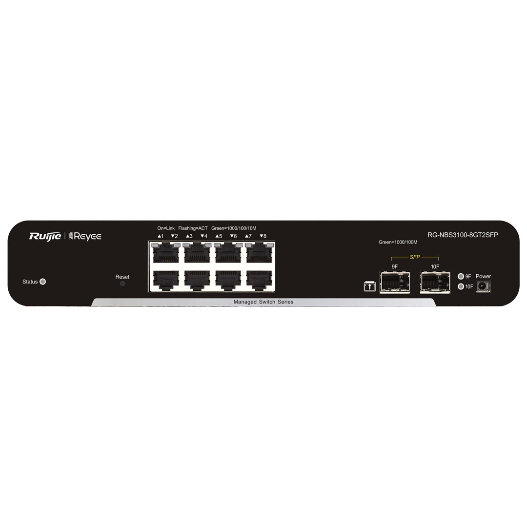 Switch Ruijie Reyee RG-NBS3100-8GT2SFP Czarny — zdjęcie 1 z 5