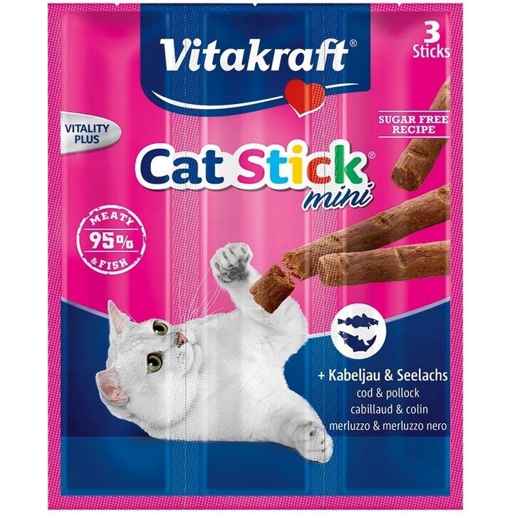 VITAKRAFT Cat Stick Mini dorsz 3szt