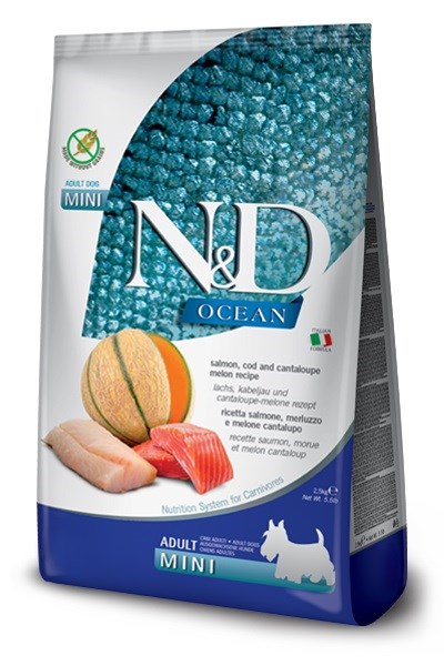 FARMINA N&D Ocean Dog Salmon, Cod&Cantaloupe 2,5 kg — zdjęcie 1 z 8