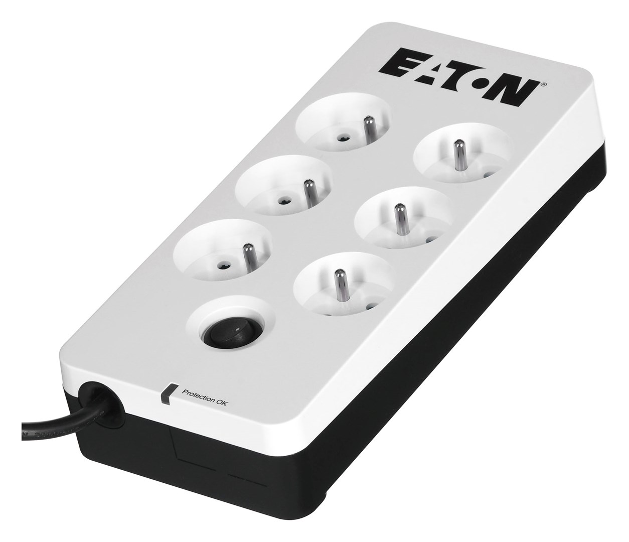 Listwa przeciwprzepięciowa EATON PB6F, 10A, biała — zdjęcie 1 z 8