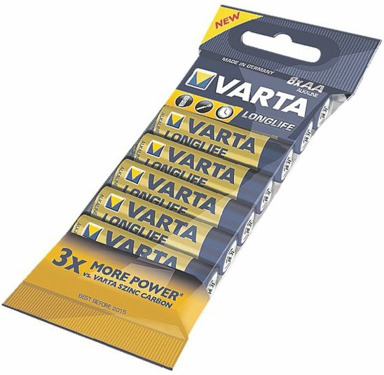 Zestaw baterii alkaliczne VARTA Longlife (x 8)