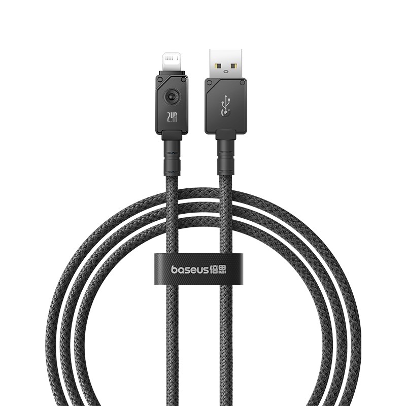Kabel Baseus Unbreakable USB-Lightning 2.4A 1m (czarny) — zdjęcie 1 z 8
