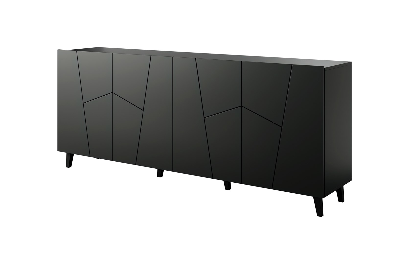 Komoda ETNA 200x42x82 czarny mat — zdjęcie 1 z 5
