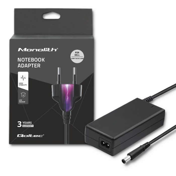 Zasilacz Qoltec 65W do notebooka DELL — zdjęcie 1 z 8