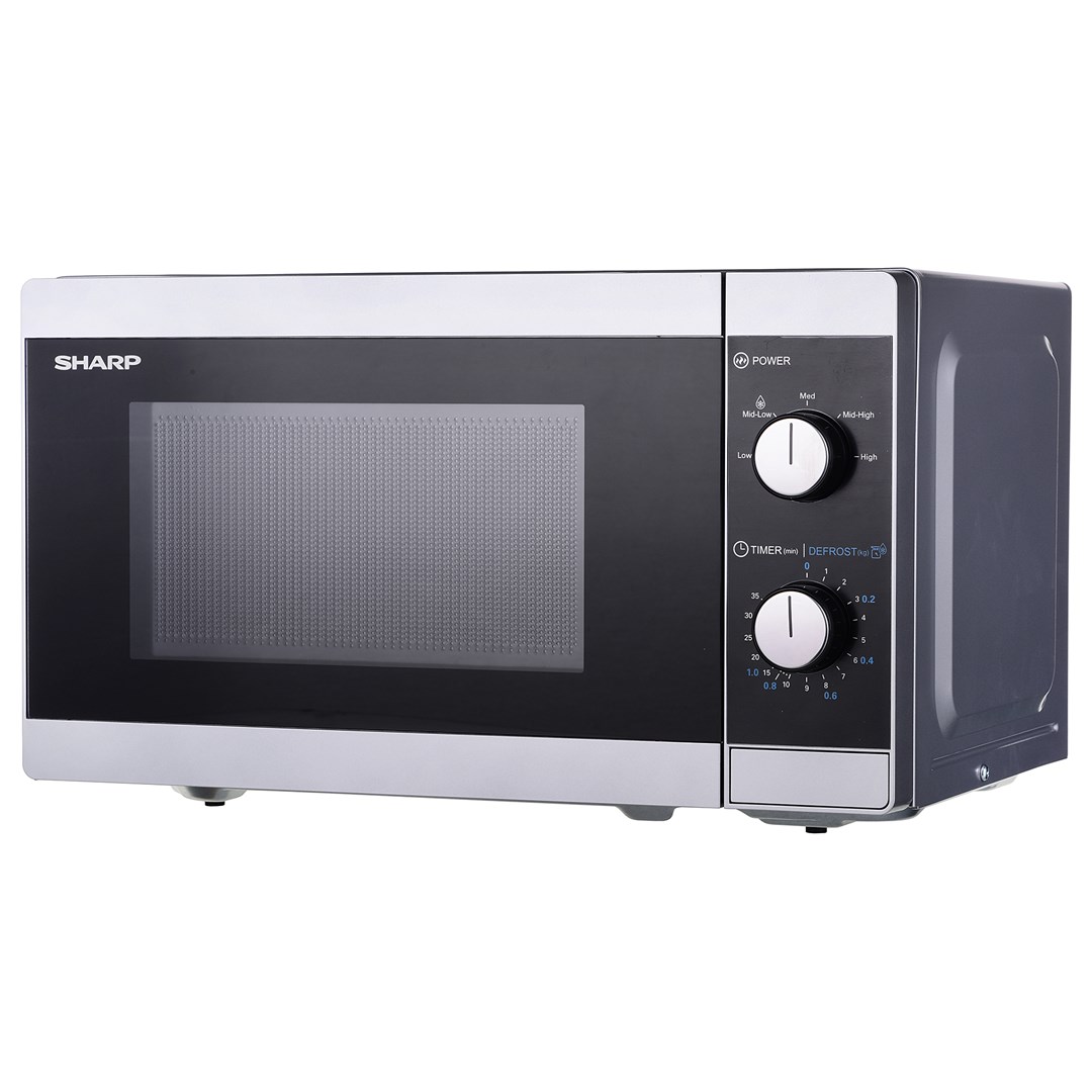 Kuchenka mikrofalowa SHARP YC-MS01E-S 800W 20l srebrna — zdjęcie 1 z 8