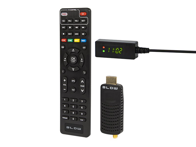 BLOW TUNER DVB-T2 7000FHD MINI H.265 Czarny — zdjęcie 1 z 4