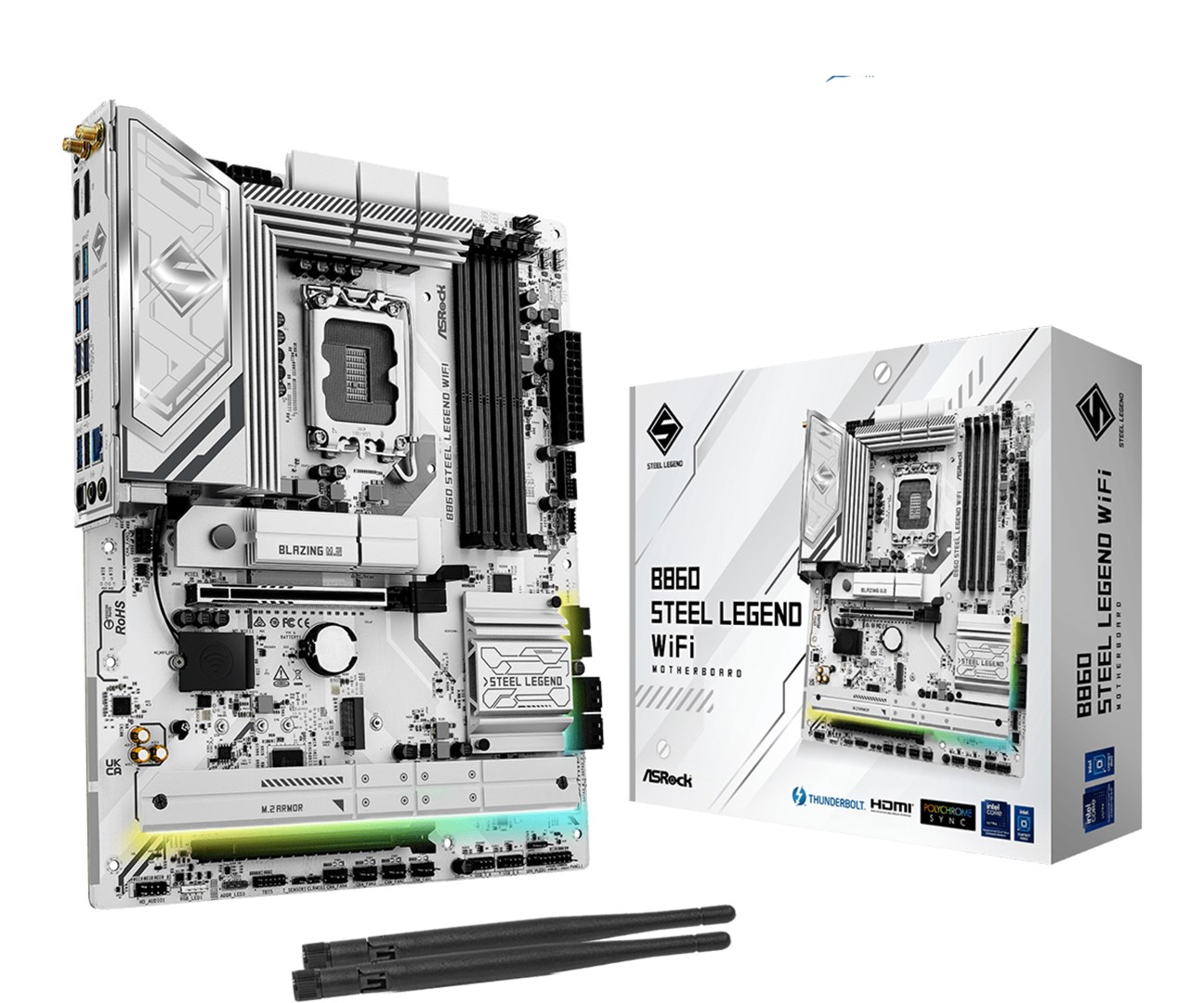 Płyta główna Asrock B860 STEEL LEGEND WIFI LGA 1851 — zdjęcie 1 z 6