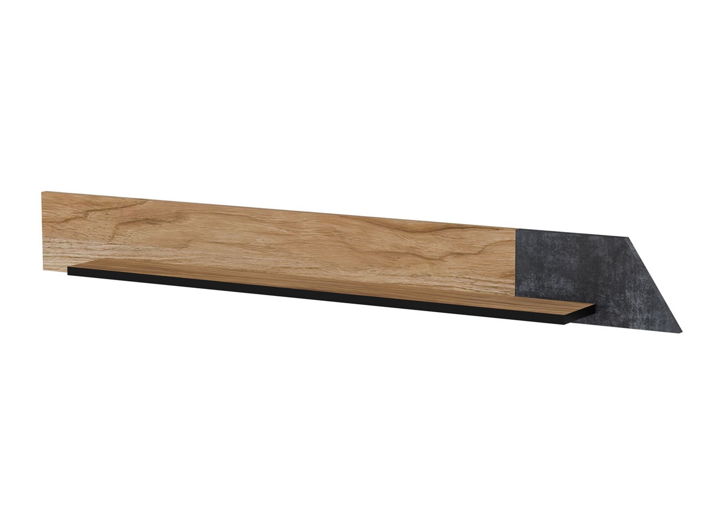 Półka OVO 130x20xH15 dąb/beton — zdjęcie 1 z 3