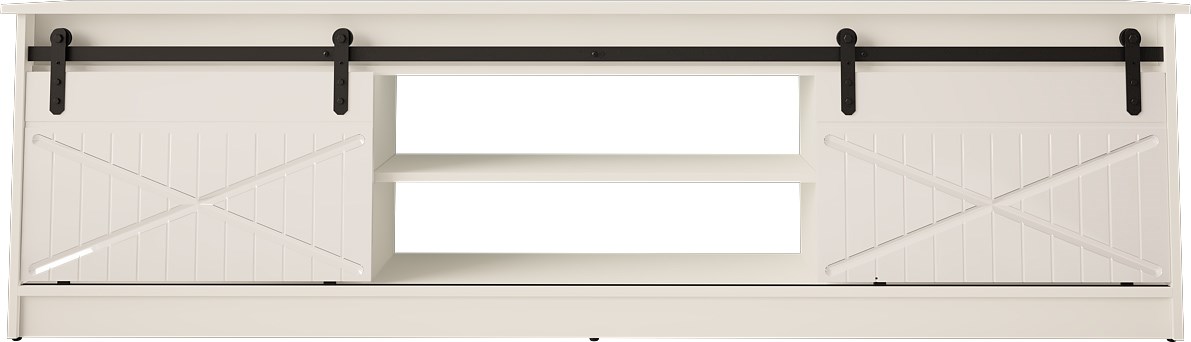 Szafka RTV GRANERO 200x56,7x35 biały/biały połysk — zdjęcie 1 z 7