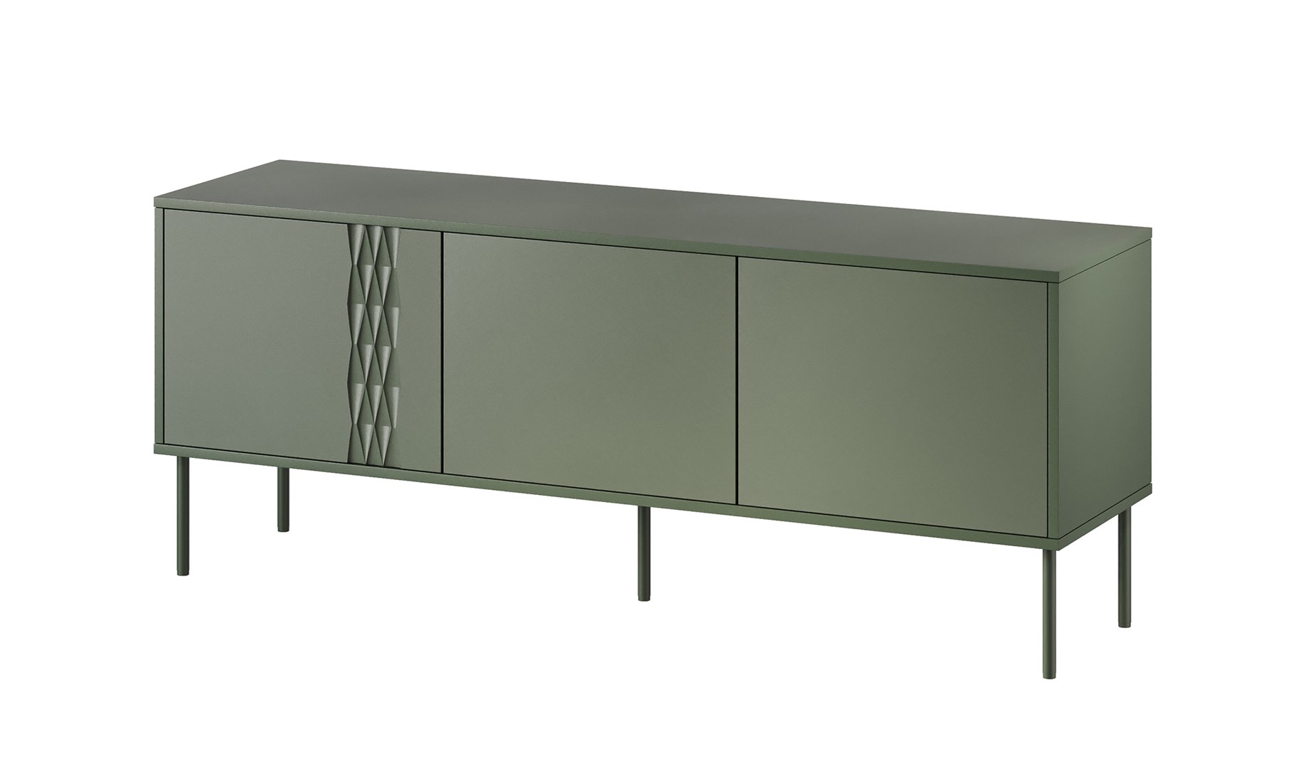 Szafka RTV 3D TRESSE 150x40x55 zieleń mat — zdjęcie 1 z 4