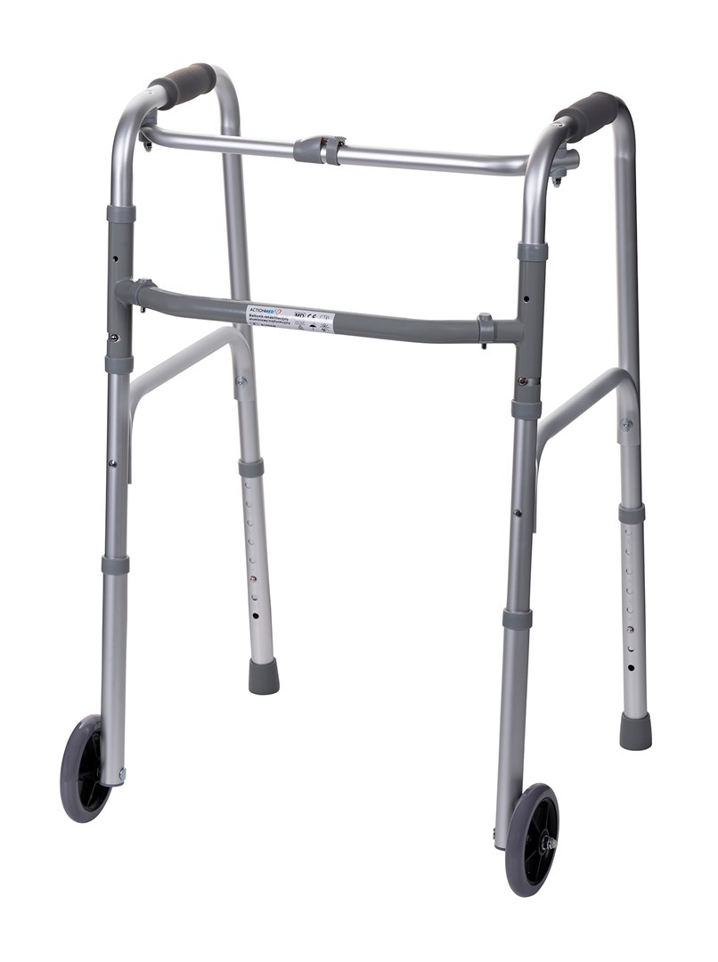 Balkonik rehabilitacyjny aluminiowy trójfunkcyjny szary — zdjęcie 1 z 8