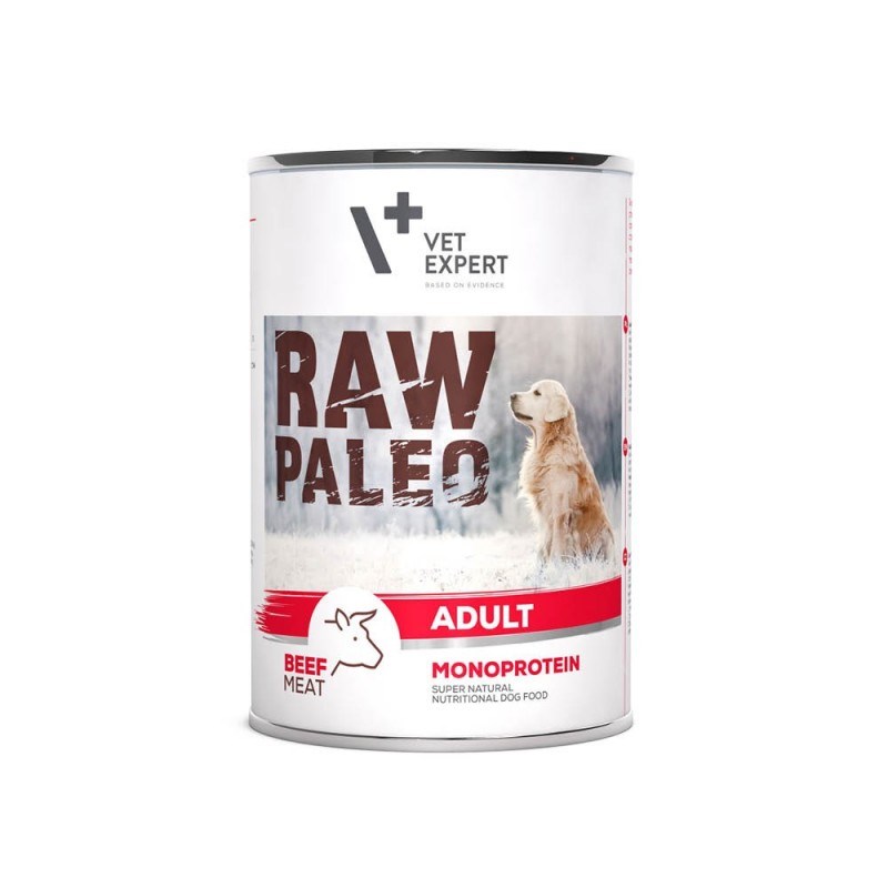 VetExpert Raw Paleo Wołowina Adult Can 400g — zdjęcie 1 z 3