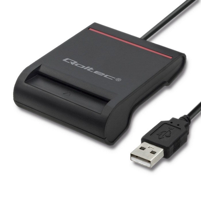 QOLTEC INTELIGENTNY CZYTNIK KART CHIPOWYCH ID USB 2.0 — zdjęcie 1 z 4