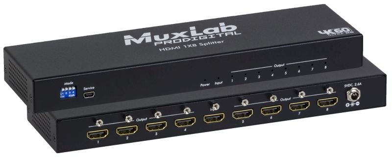 MUXLAB SPLITTER HDMI 1X8, 4K/60