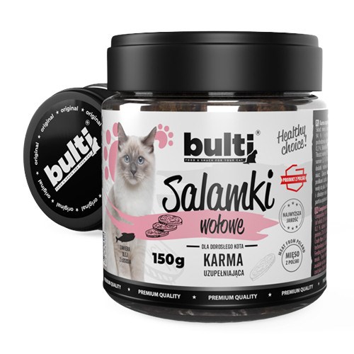 BULTI Salamki wołowe 150g dla kotów — zdjęcie 1 z 3