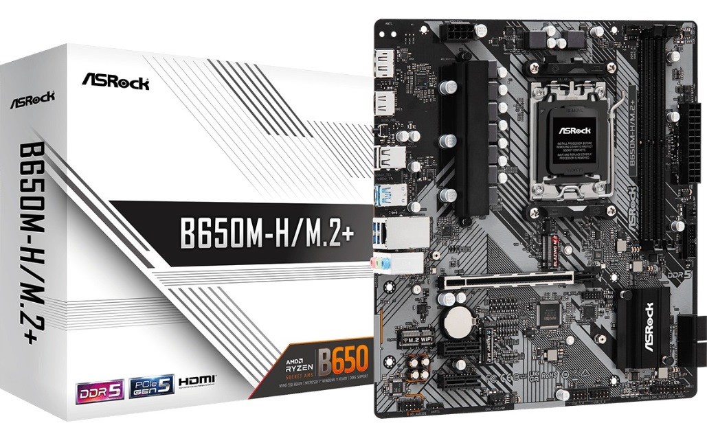Płyta główna ASRock B650M-H/M.2+ Socket AM5 — zdjęcie 1 z 7