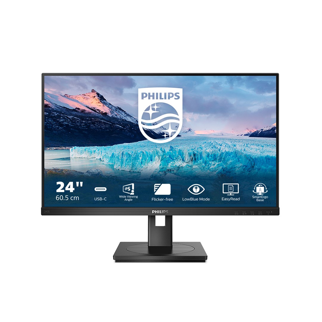 MONITOR PHILIPS LED 23,8" 243S1/00 — zdjęcie 1 z 8