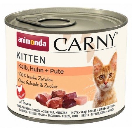 ANIMONDA Carny Kitten Cielęcina Kurczak Indyk 200g