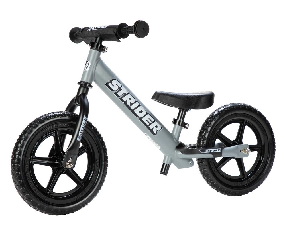 Strider Rowerek Biegowy 12" Sport Szary Czarny — zdjęcie 1 z 4