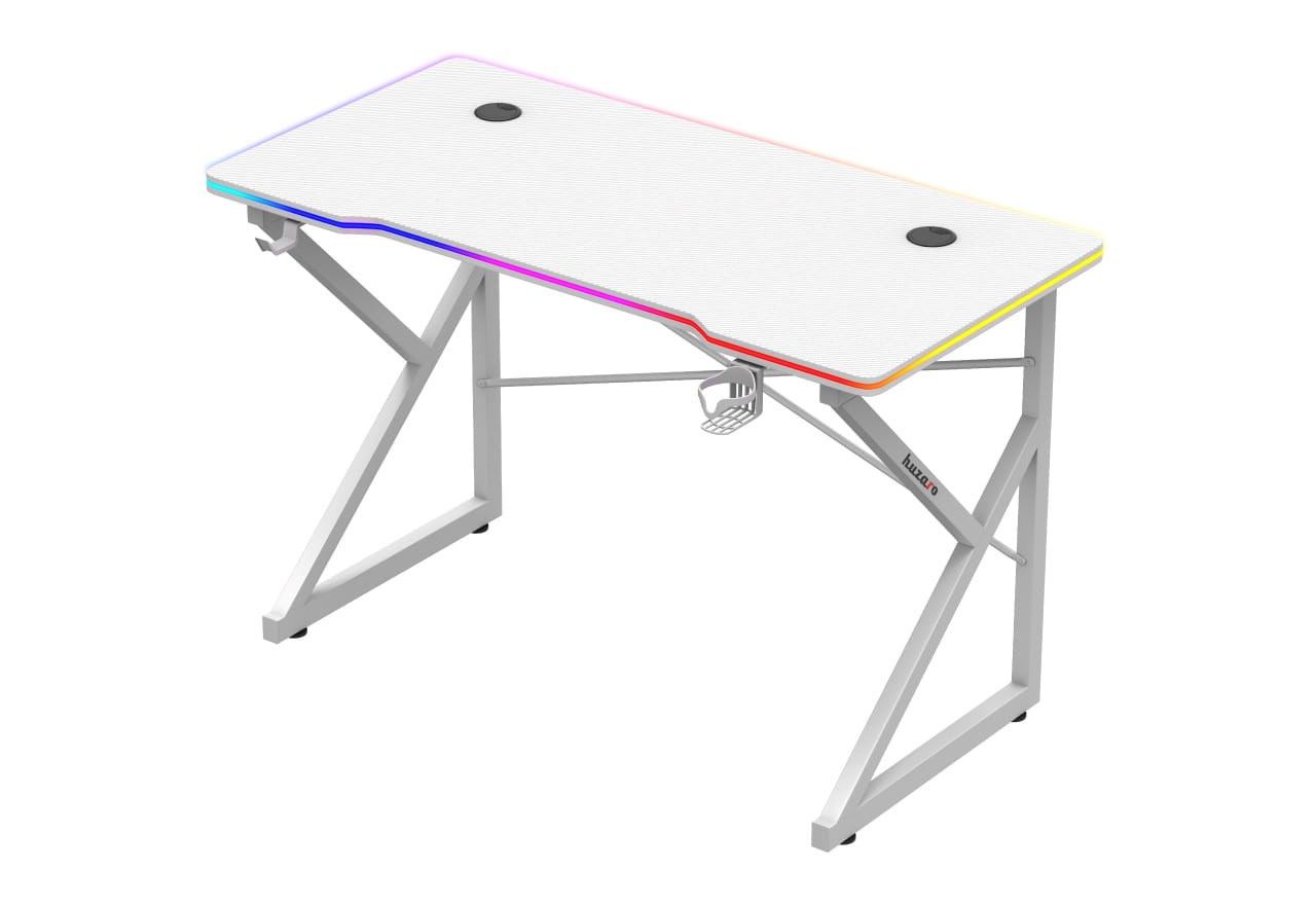 Biurko gamingowe Huzaro Hero 1.7 RGB White — zdjęcie 1 z 8