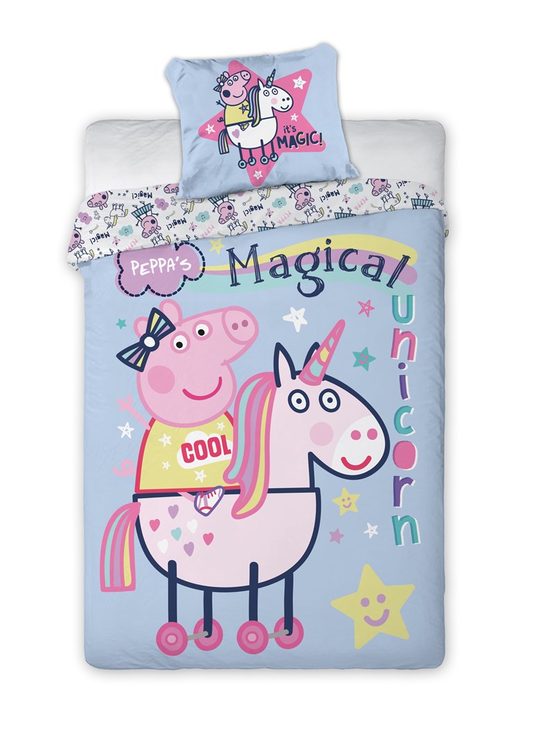 Pościel młodzieżowa Peppa 160x200cm + poduszka 70x80cm