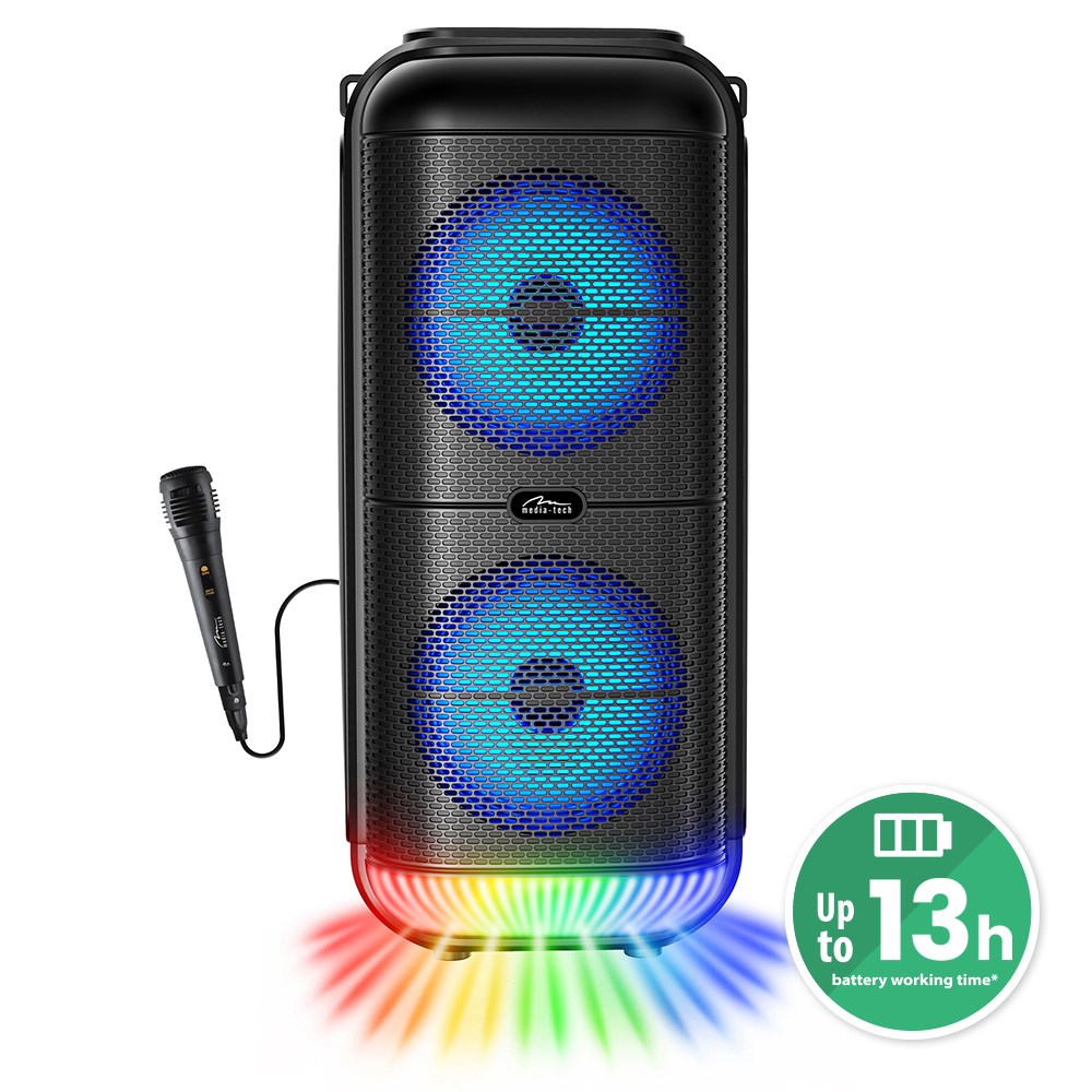 MEDIA-TECH Przenośny Głośnik Bluetooth 5.3 BT Power Audio Disco — zdjęcie 1 z 5