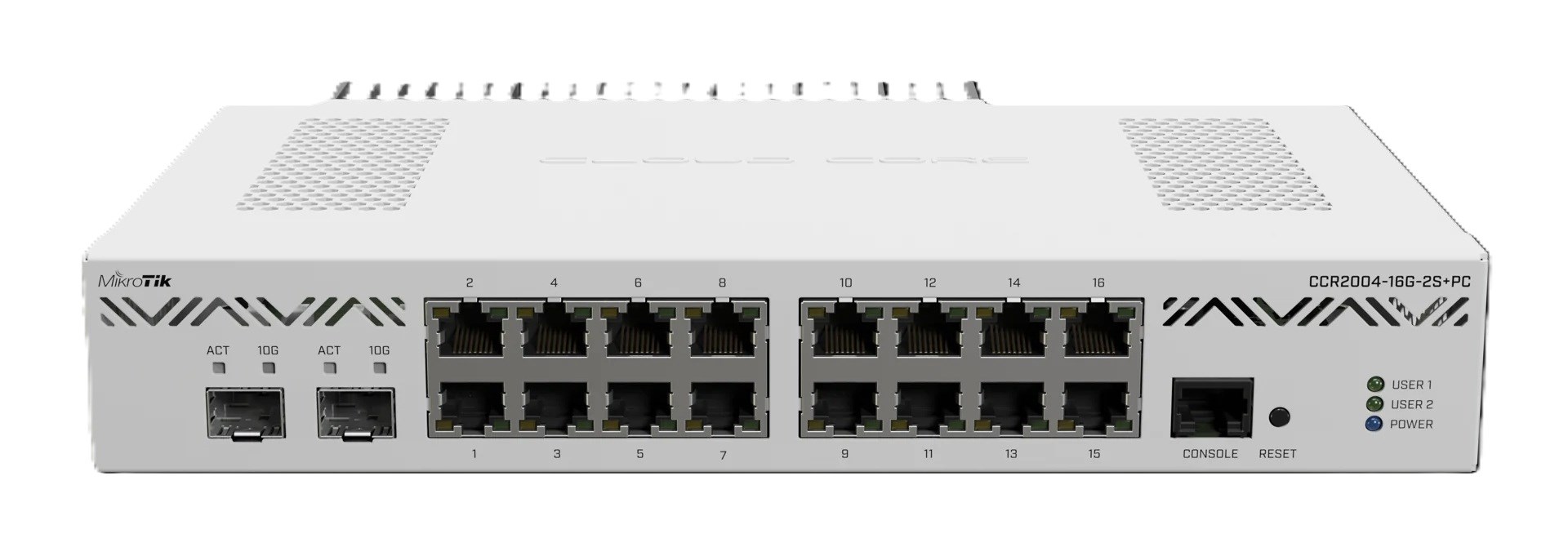 Router MikroTik CCR2004-16G-2S+PC Biały — zdjęcie 1 z 5