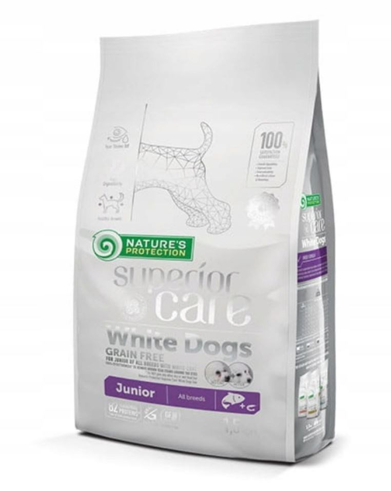 Nature's Protection White Dogs Grain Free Łosoś Junior 1.5kg