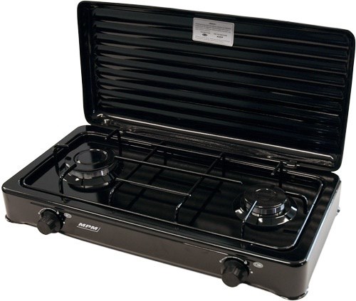 Kuchenka gazowa MPM SMILE-KN-02/1KB czarna 2 palniki