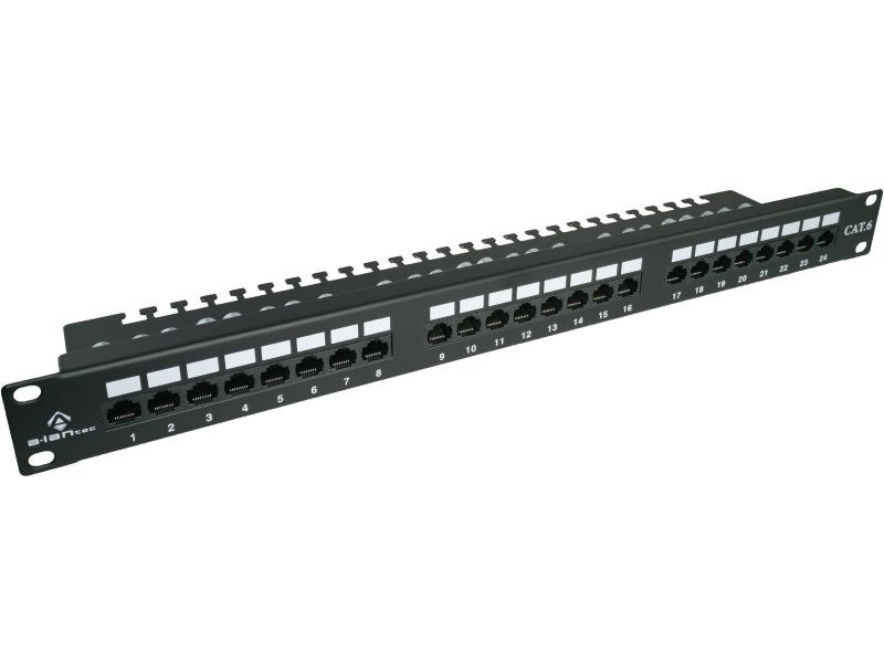 ALANTEC Patch panel UTP kat.6, 24 porty LSA 1U
