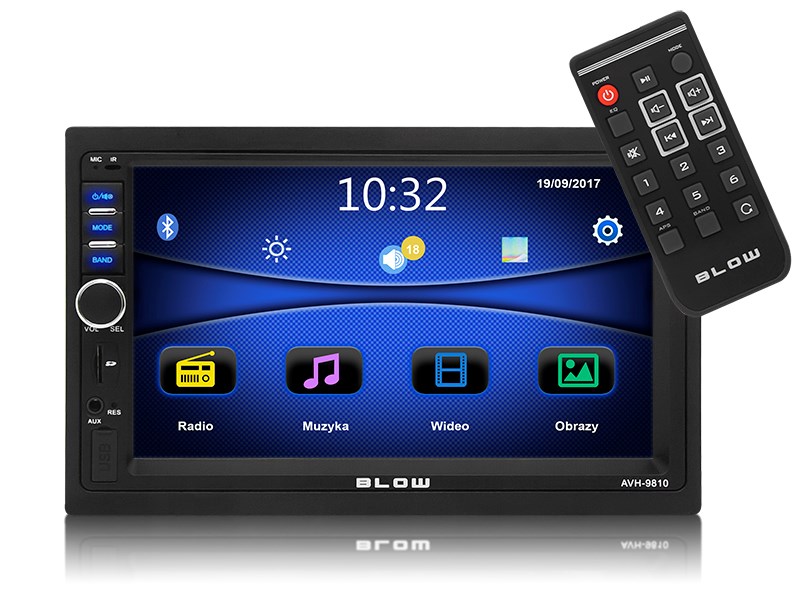 BLOW RADIO AVH-9810 2DIN 7" Radio Odtwarzacz Czarny — zdjęcie 1 z 5