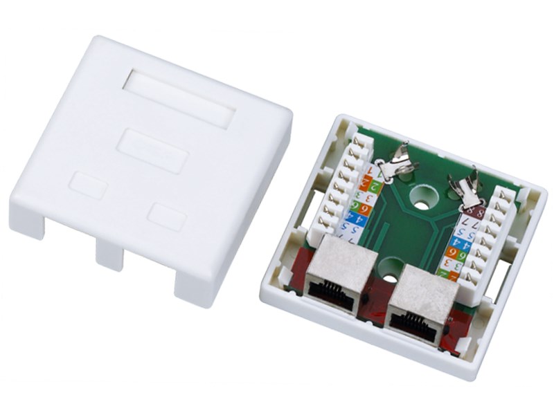 ALANTEC Gniazdo natytkowe STP kat.5e 2xRJ45 GN004