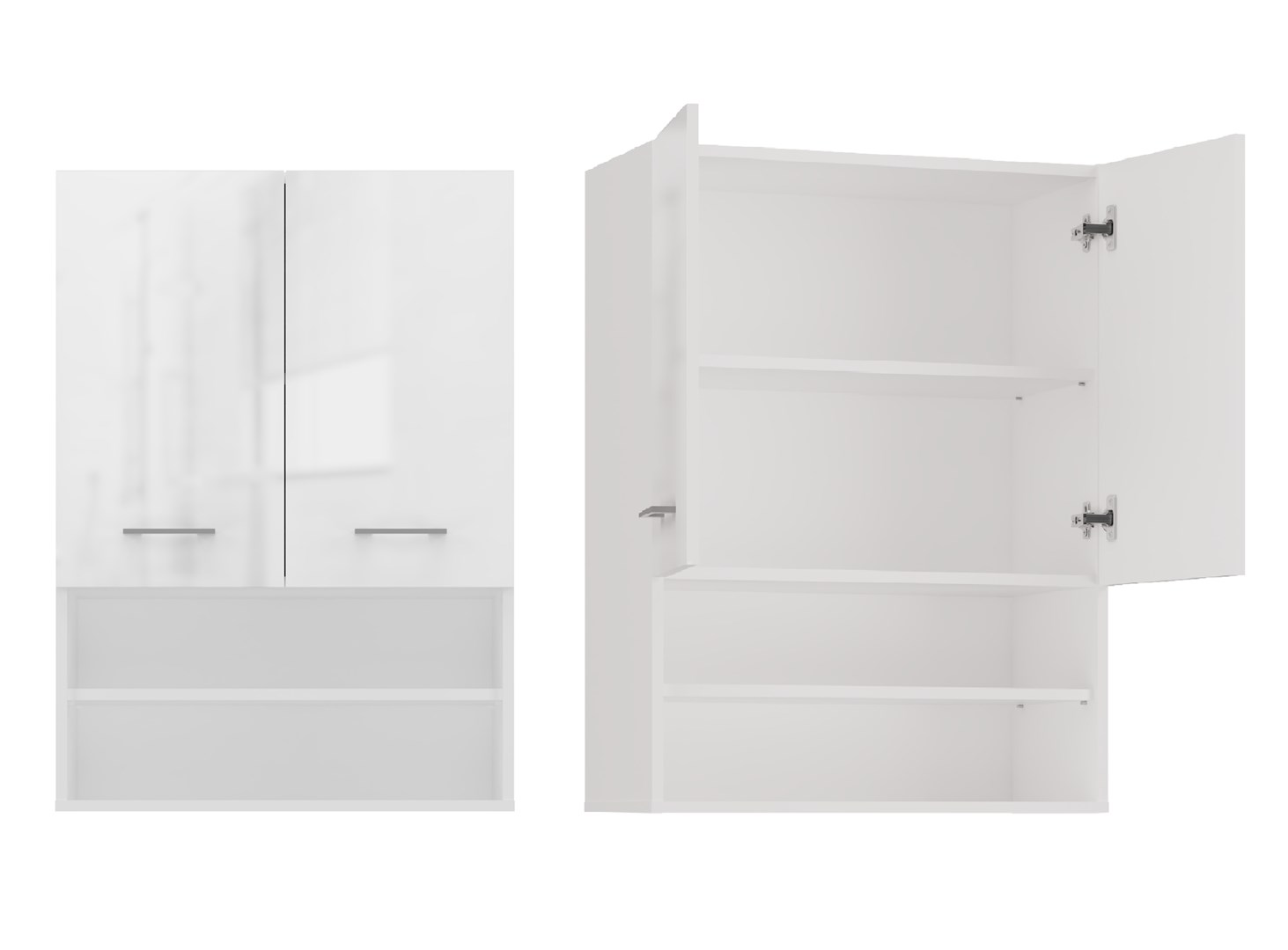 Szafka nad pralkę POLA MINI DK 64x30xH90 biel połysk — zdjęcie 1 z 4