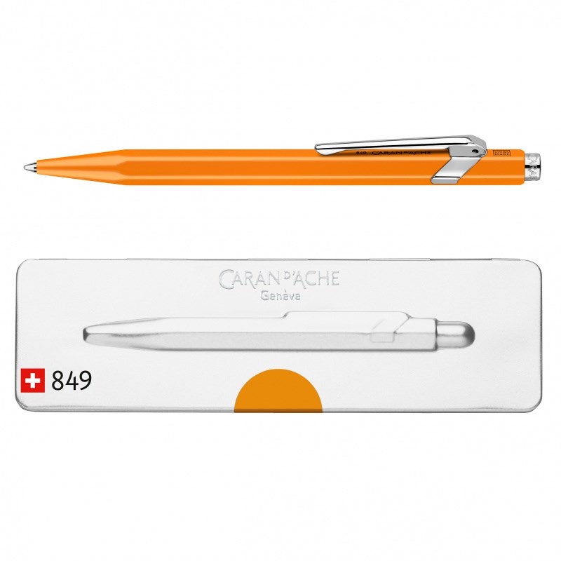 Caran d’Ache Długopis 849 Pop Line Fluo M, Pomarańczowy — zdjęcie 1 z 7