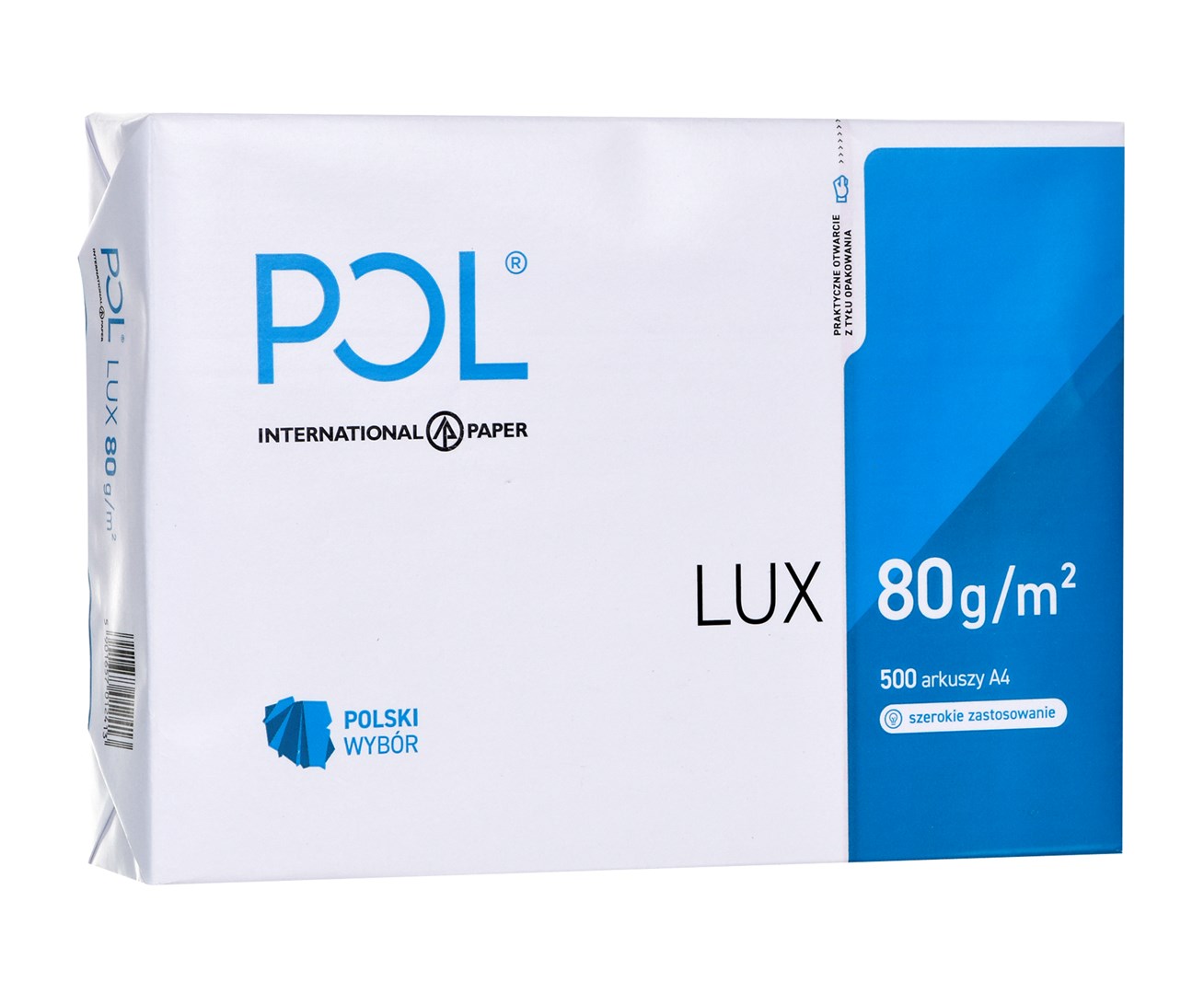 Papier xero biurowy POLLUX A4 80g/m2 500 arkuszy biały matowy — zdjęcie 1 z 2