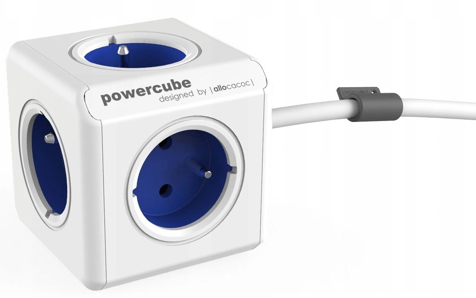 allocacoc PowerCube Extended 2300BL, 1,5m, Niebieski — zdjęcie 1 z 2