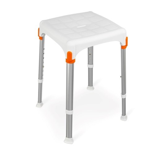 Taboret prysznicowy kwadratowy Biały - KING-STA-20 — zdjęcie 1 z 2
