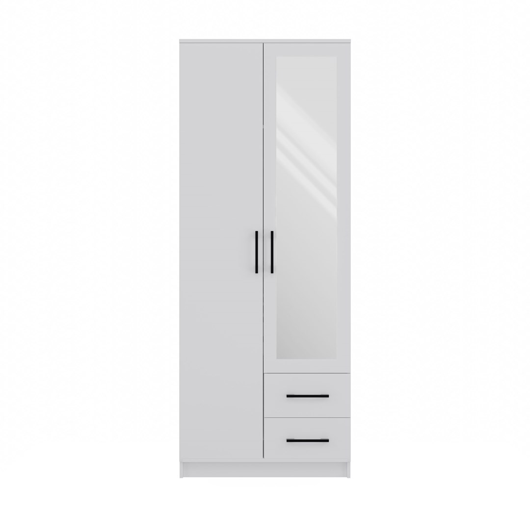SZAFA ROMANA 80X205 BIAŁA Z LUSTREM — zdjęcie 1 z 5