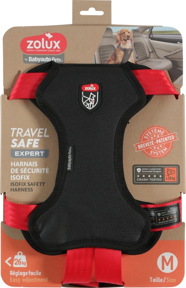 ZOLUX Szelki TRAVEL SAFE M czerwone dla psa — zdjęcie 1 z 7