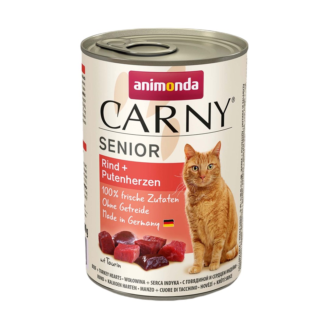 ANIMONDA Carny Senior wołowina i serca indyka 400g