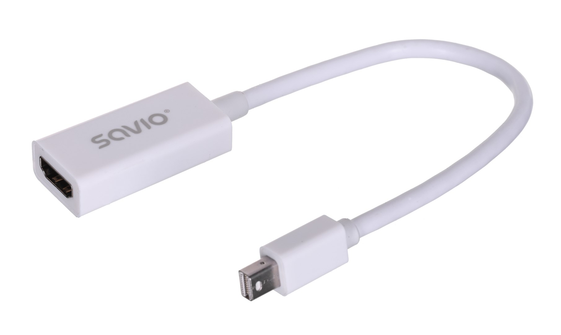 Adapter SAVIO cl-57 Mini DisplayPort do HDMI 0,10m Biały — zdjęcie 1 z 4