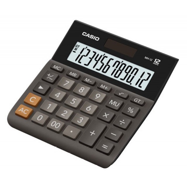 Casio Kalkulator biurowy MH-12BK-S, 12-cyfrowy