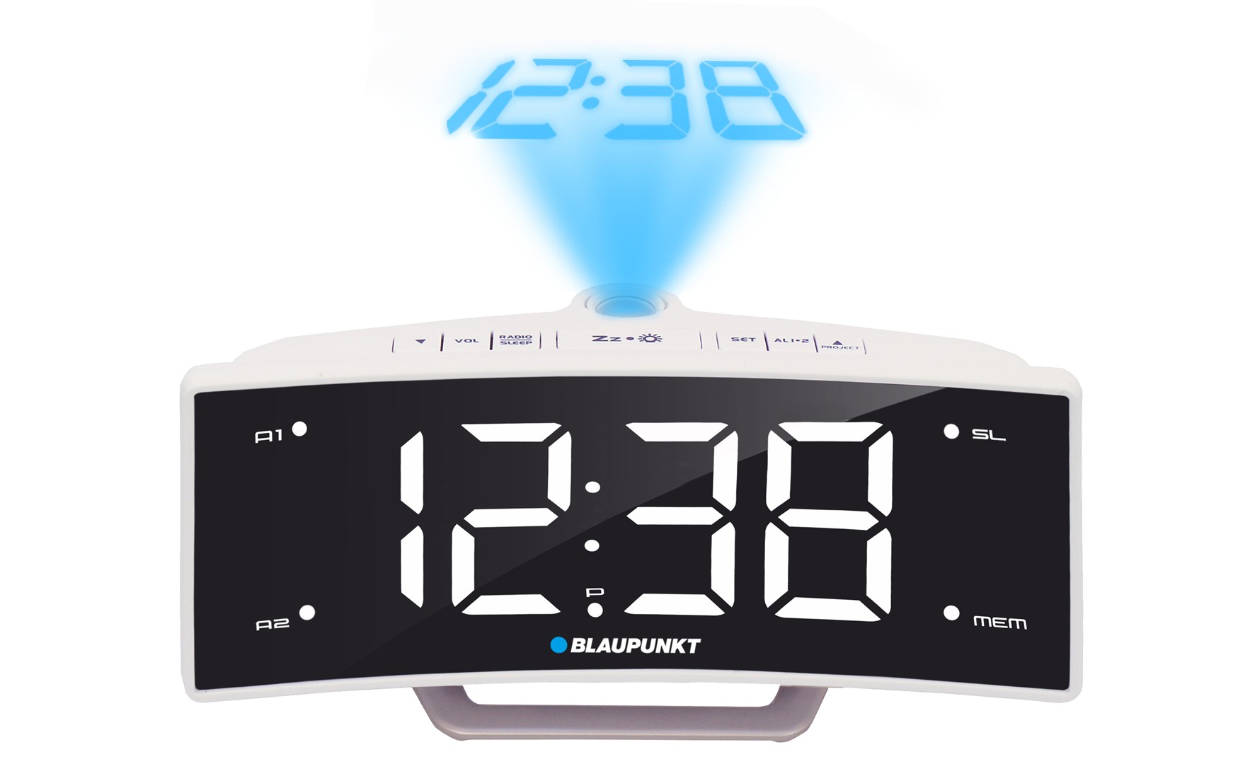 Radiobudzik Blaupunkt CRP7WH biało-czarny — zdjęcie 1 z 2